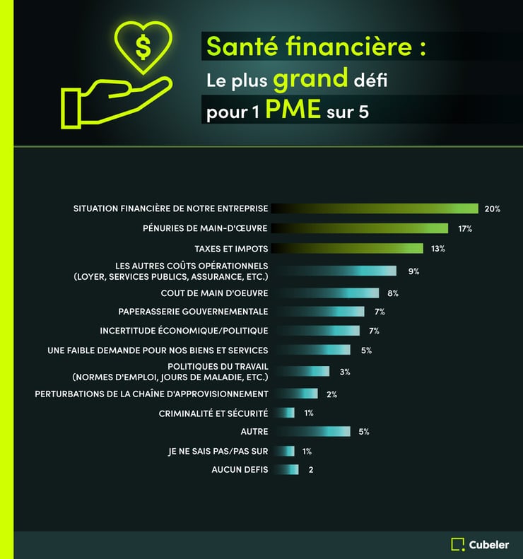 Santé financière : Le plus grand défi pour une PME sur cinq